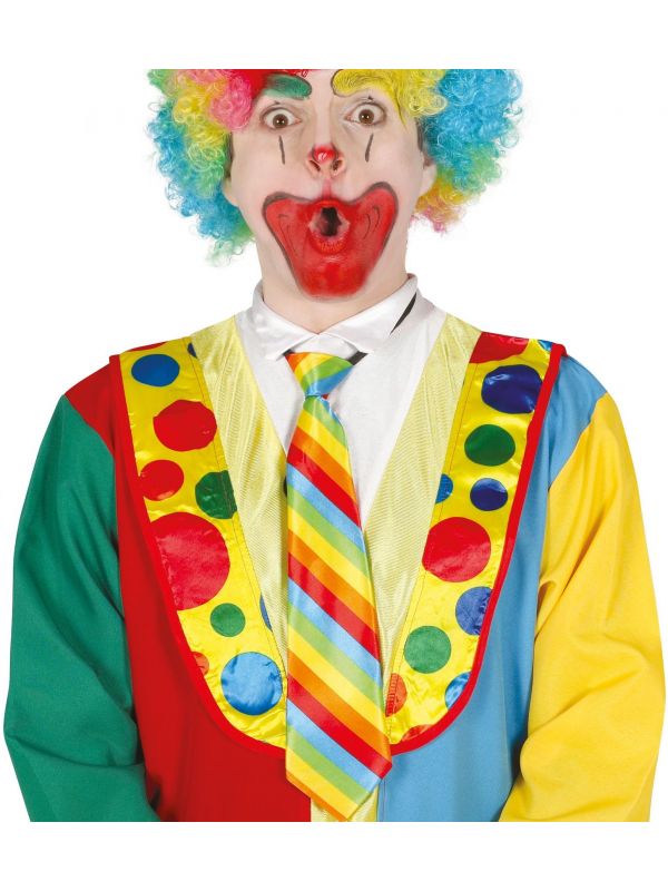 Regenboog stropdas clown