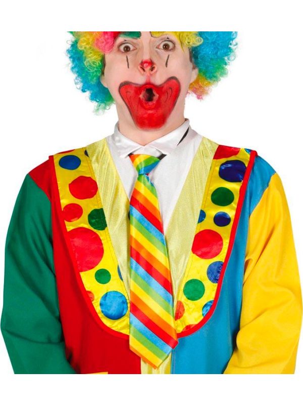 Regenboog stropdas clown