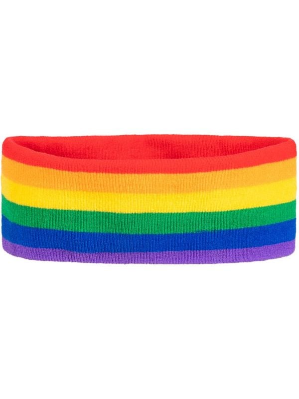 Regenboog zweetband hoofd