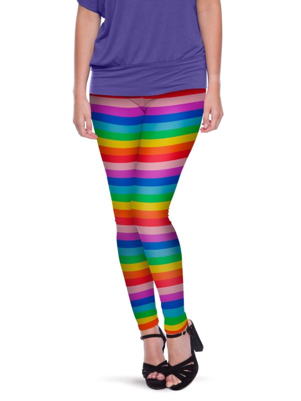 Regenboogkleurige legging dames