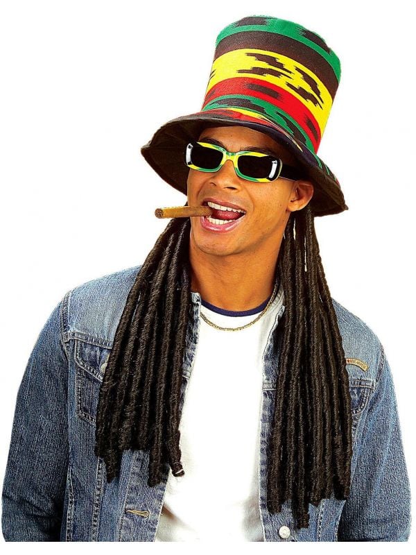 Reggae hoed met dreadlocks