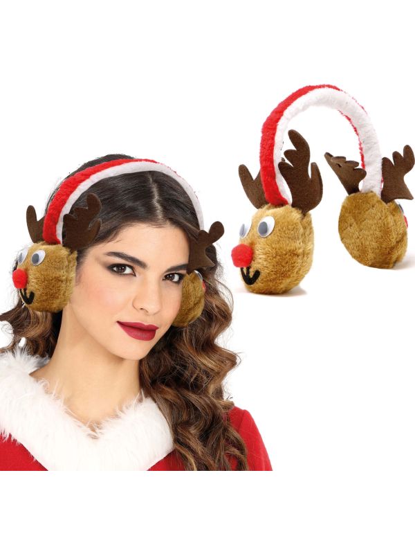 Rendier warme oorwarmers kerst main product photo