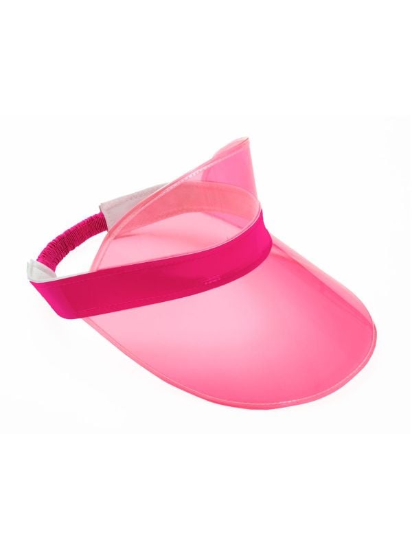 Retro 90s zonneklep neon roze