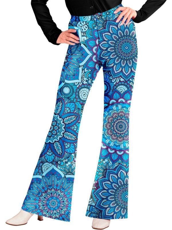 Retro broek blauw vrouwen