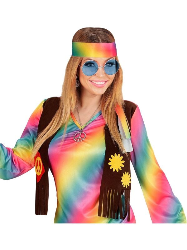 Retro hippie bril blauw