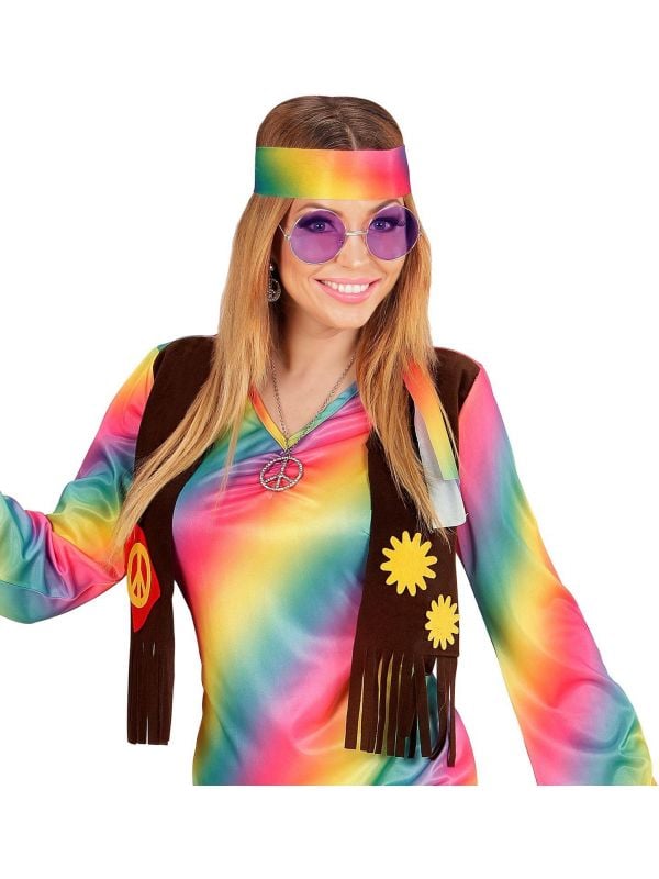 Retro hippie bril paars