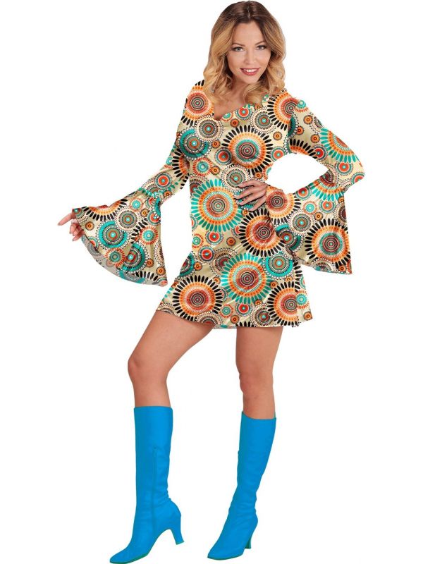 Retro hippie jurkje vrouwen