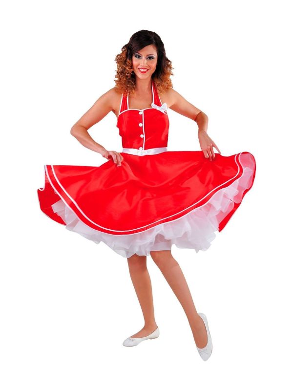 Retro jurk rood vrouwen main product photo