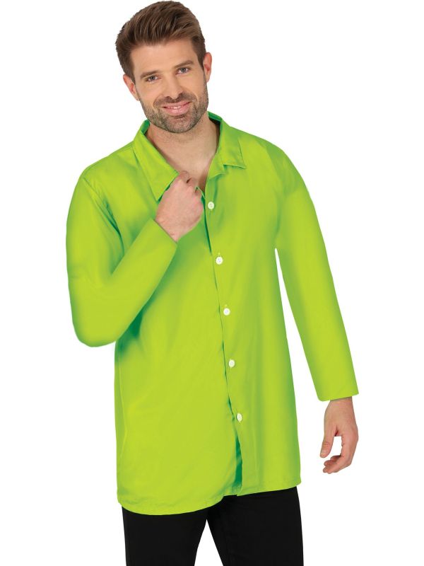 Retro Neon Groen 80's T-shirt Volwassenen main product photo