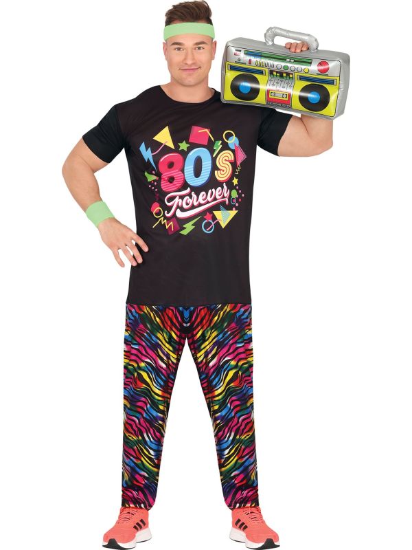 Retro Regenboog Kostuum 80s Fans heren main product photo