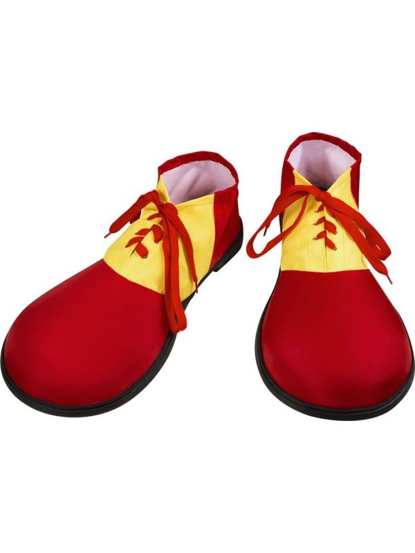 Reuze clownsschoenen rood geel