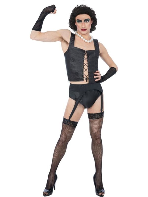 Rocky Horror Show Travestiet Kostuum Mannen Zwart main product photo