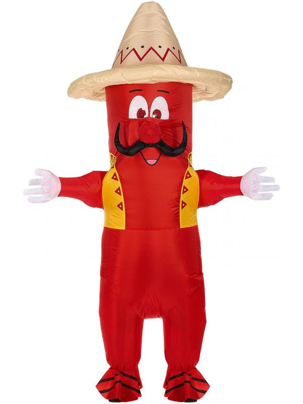 Rode chili peper kostuum