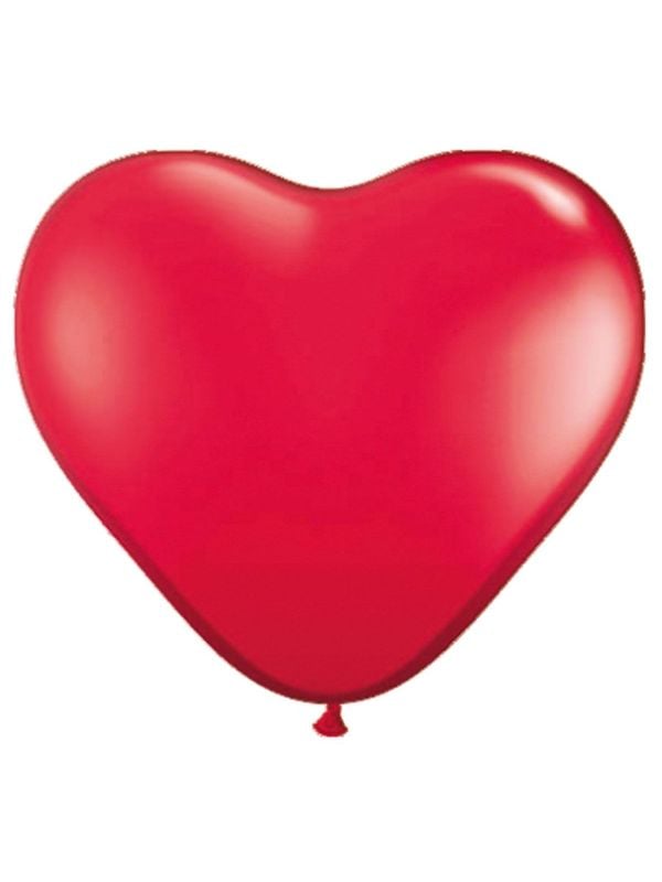 Rode hartvormige ballonnen 100 stuks