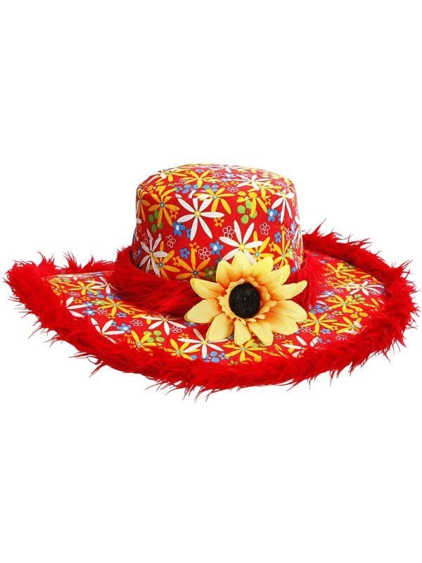 Rode hippie hoed main product photo