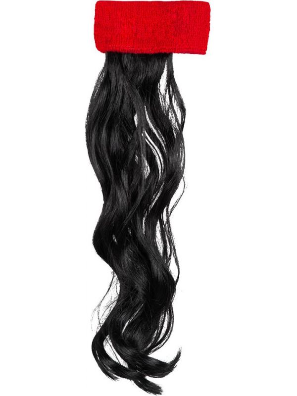 Rode hoofdband met zwart matje