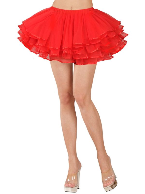 Rode luxe ballerina rokje