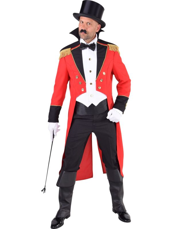 Rode mantel circusdirecteur man main product photo