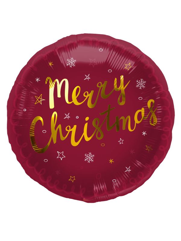 Rode Merry Christmas folieballon