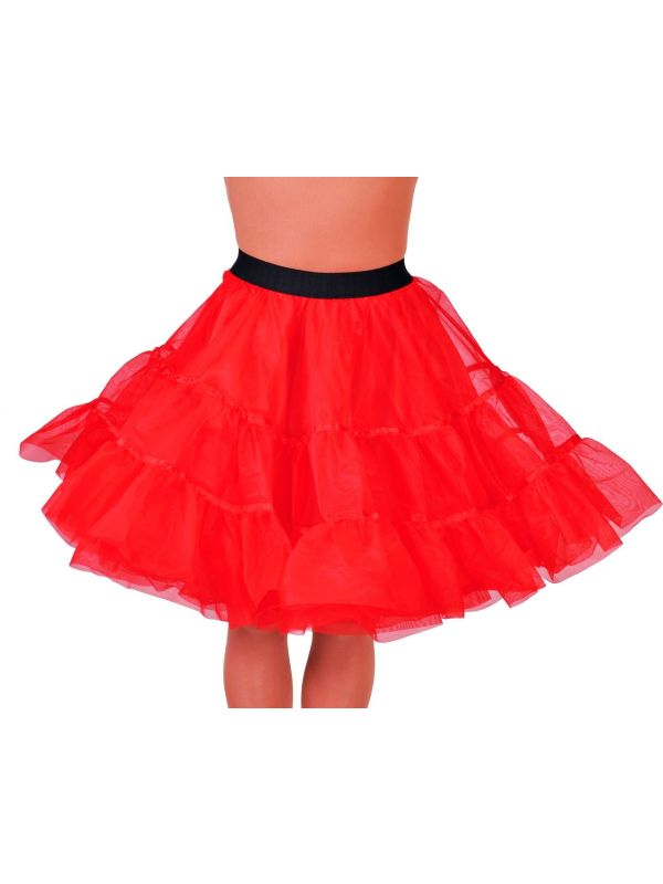 Rode petticoat middel lang vrouwen main product photo