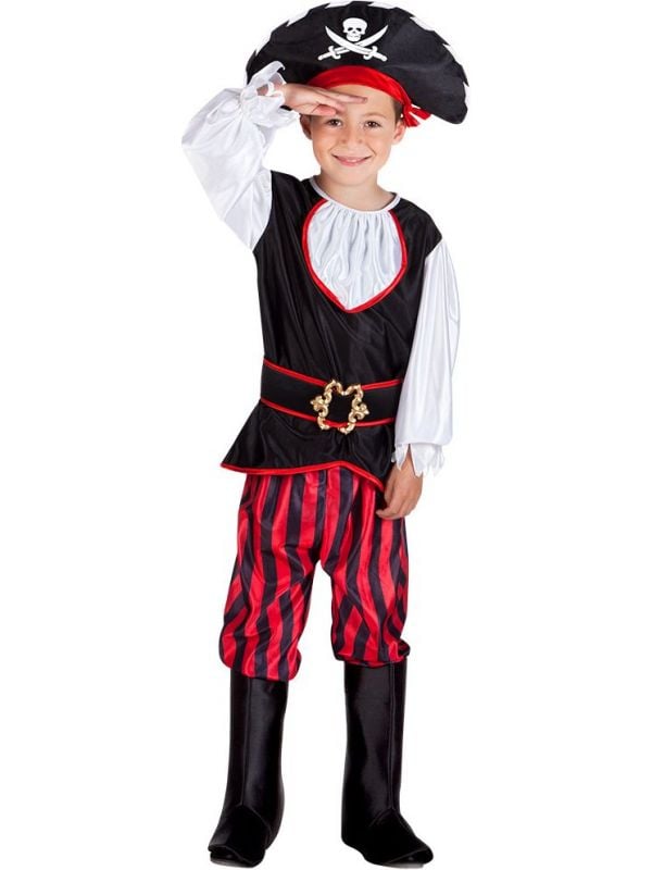 Rode piraat outfit jongens