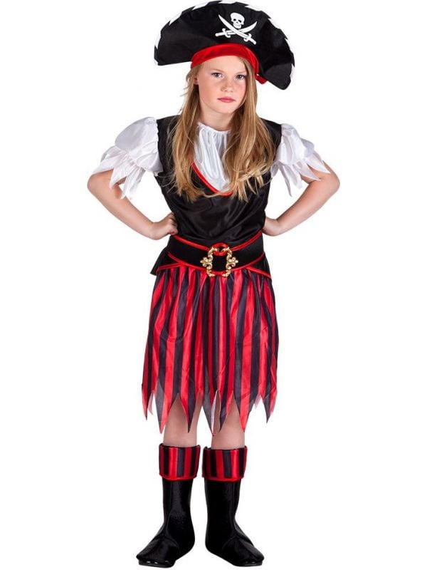 Rode piraat outfit meisjes