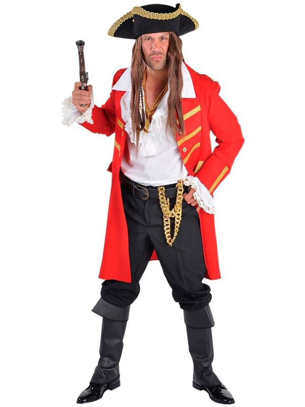 Rode piraten jas mannen main product photo
