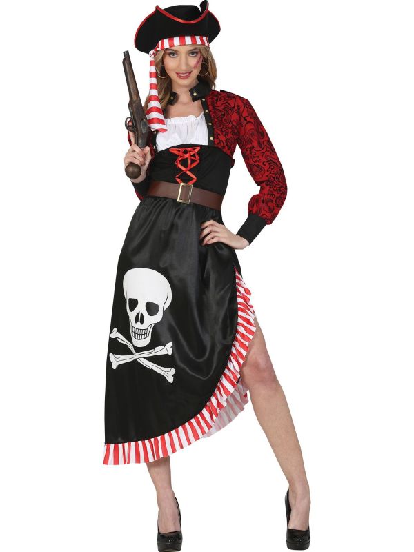 Rode schedel Piraat outfit dames main product photo
