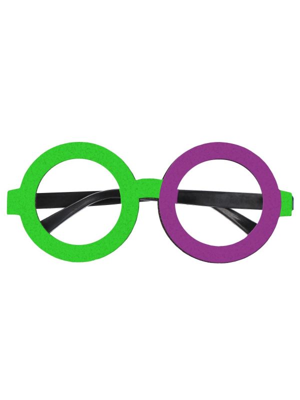 Ronde groen paarse bril