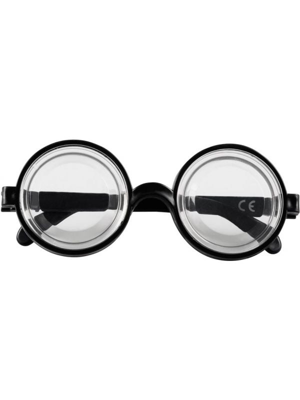 Ronde nerd bril met dikke glazen