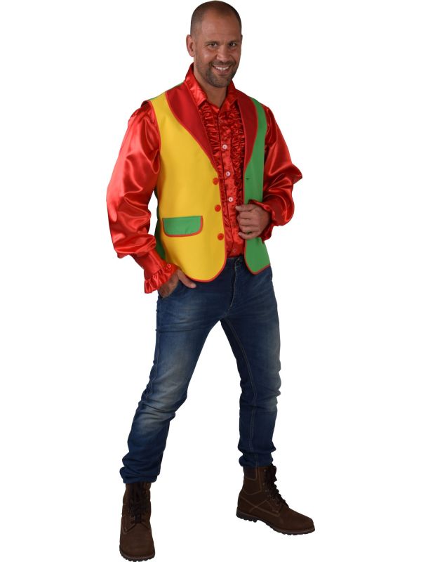Rood geel groen giletje mannen main product photo
