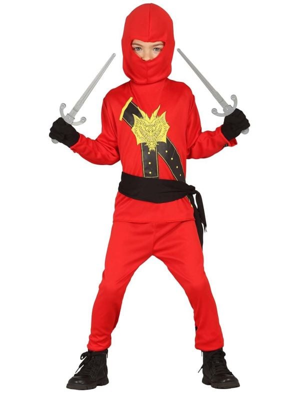Rood ninja kostuum kind