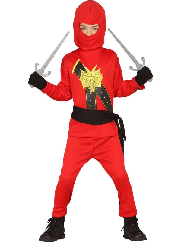 wit Reserveren Doe voorzichtig Rood ninja kostuum kind | Feestkleding.nl