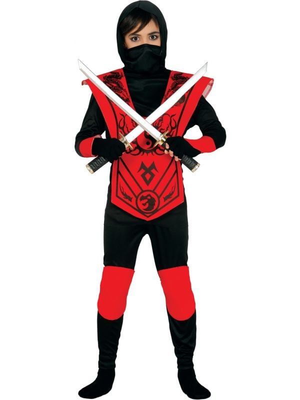 Rood ninja outfit kind