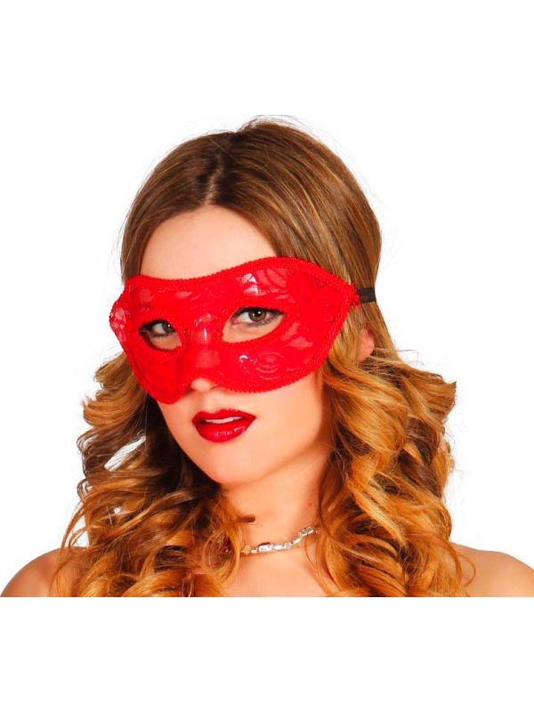 Rood oogmasker kant