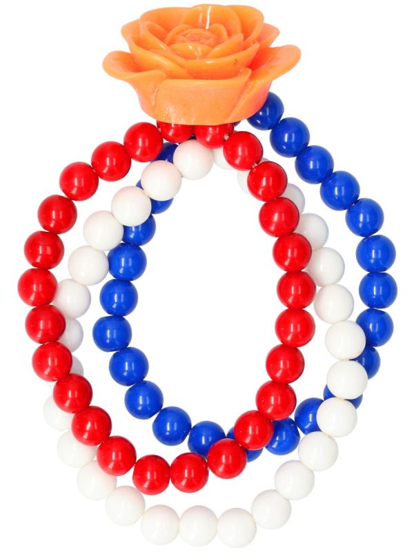 Rood wit blauw koningsdag armbandje