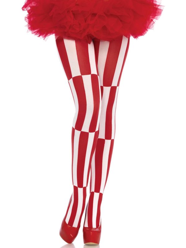 Rood witte optische illusie panty main product photo