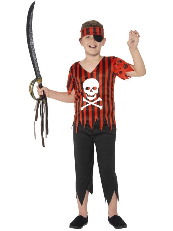 Rood zwart piraten pakje jongens main product photo
