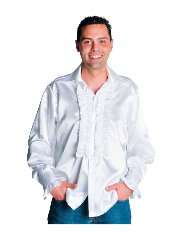 Rouches blouse wit mannen luxe main product photo