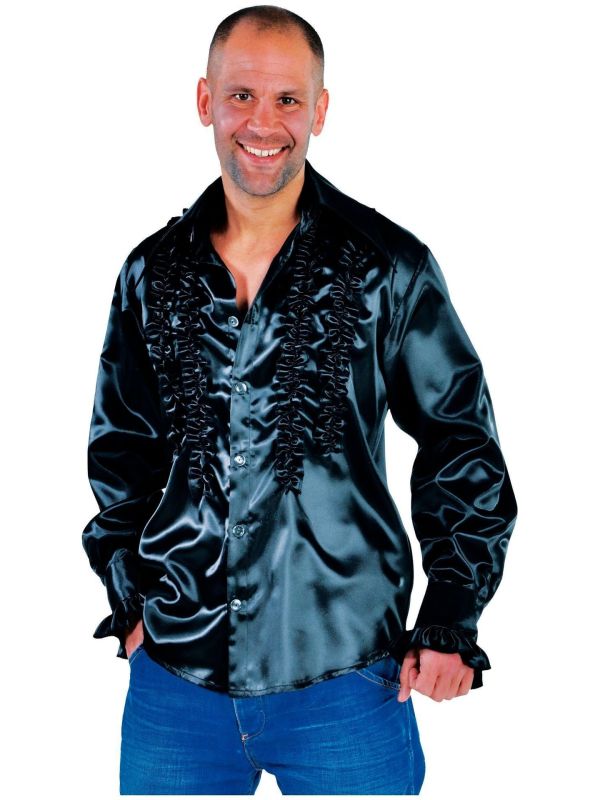 Rouches blouse zwart mannen main product photo