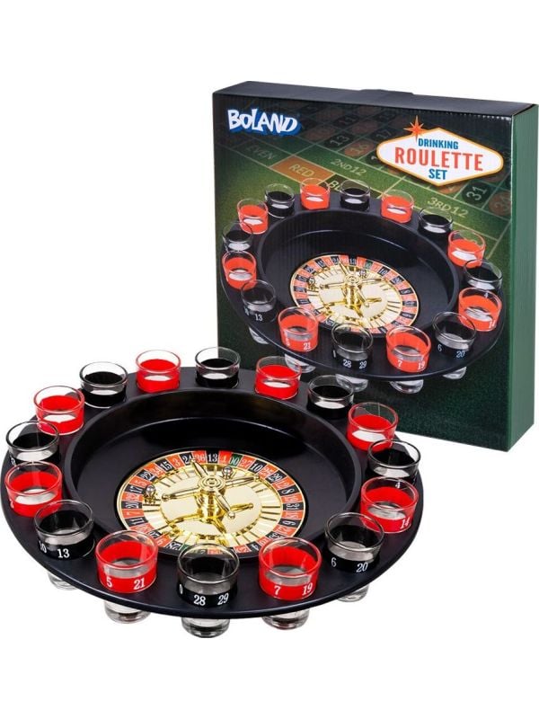 Roulette spel met shotjes