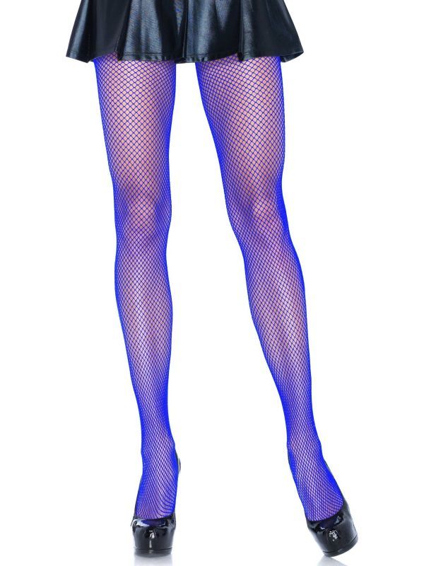 Royaal blauwe elastaan visnet panty main product photo