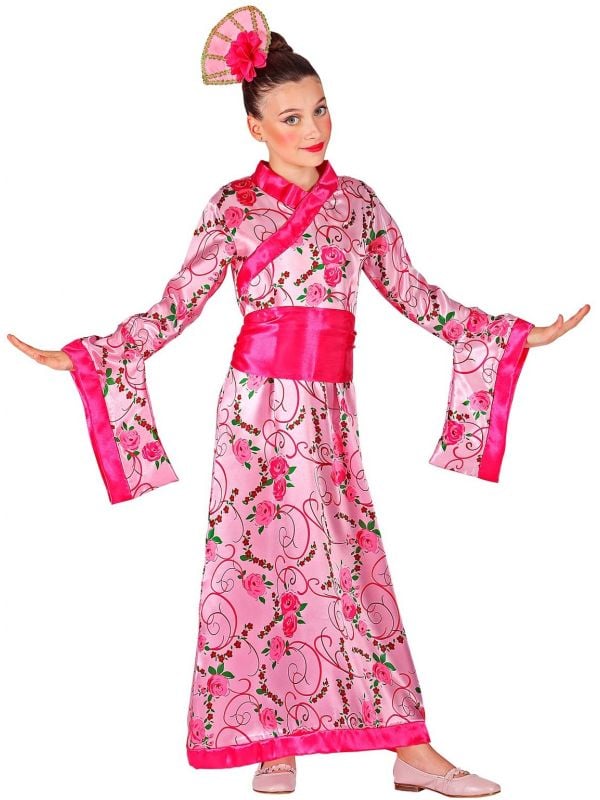 Roze Aziatische jurk dames
