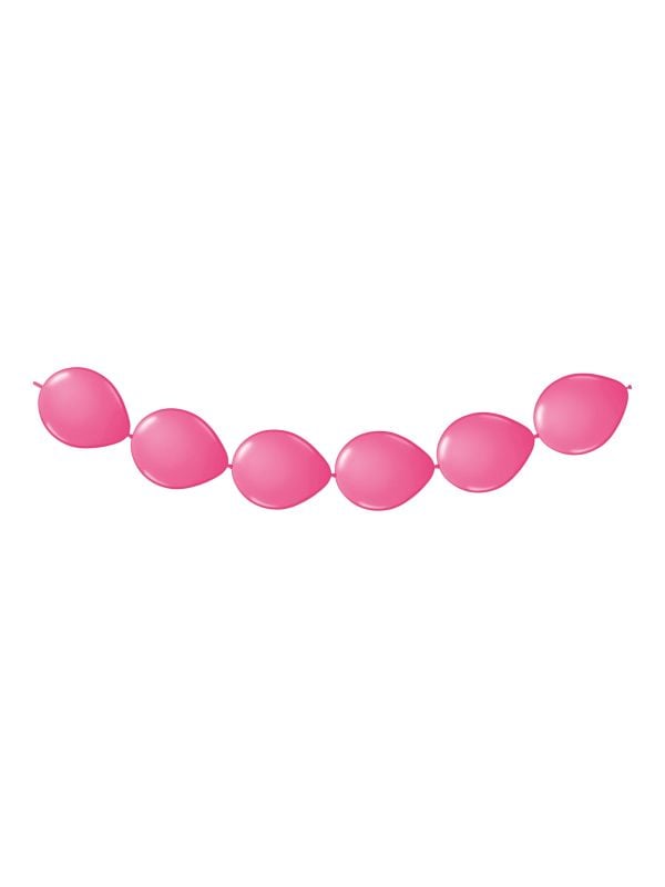 Roze ballonnenslinger knoopballon 3 meter