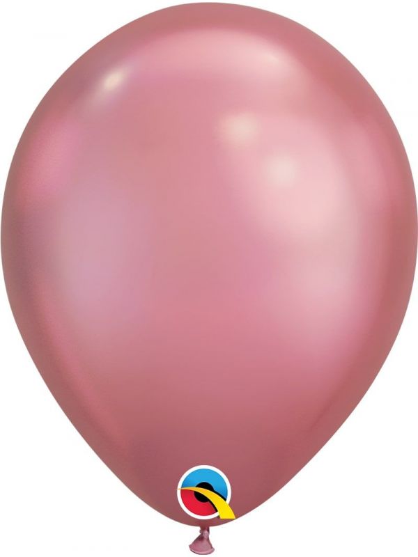Roze chroom ballonnen 100 stuks