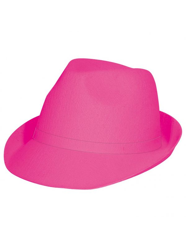 Roze fedora hoed