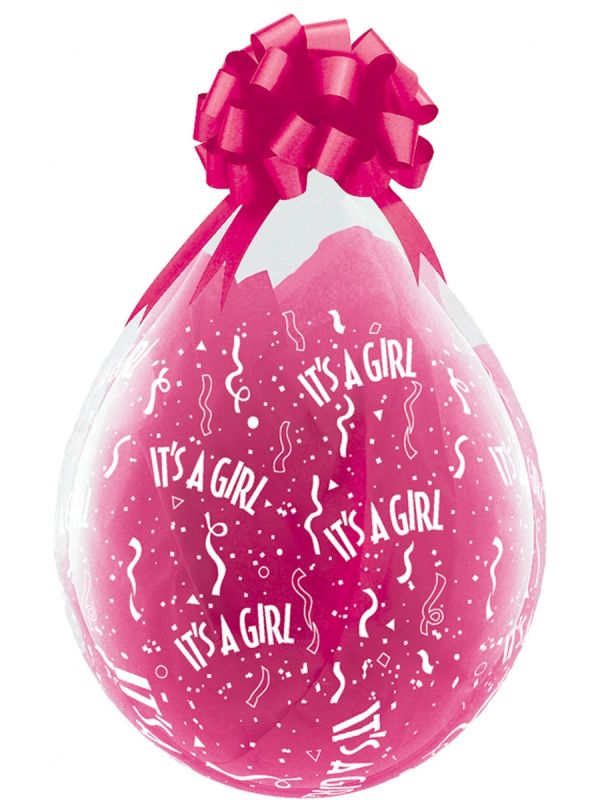 Roze it's a girl stuffer ballonnen 25 stuks main product photo