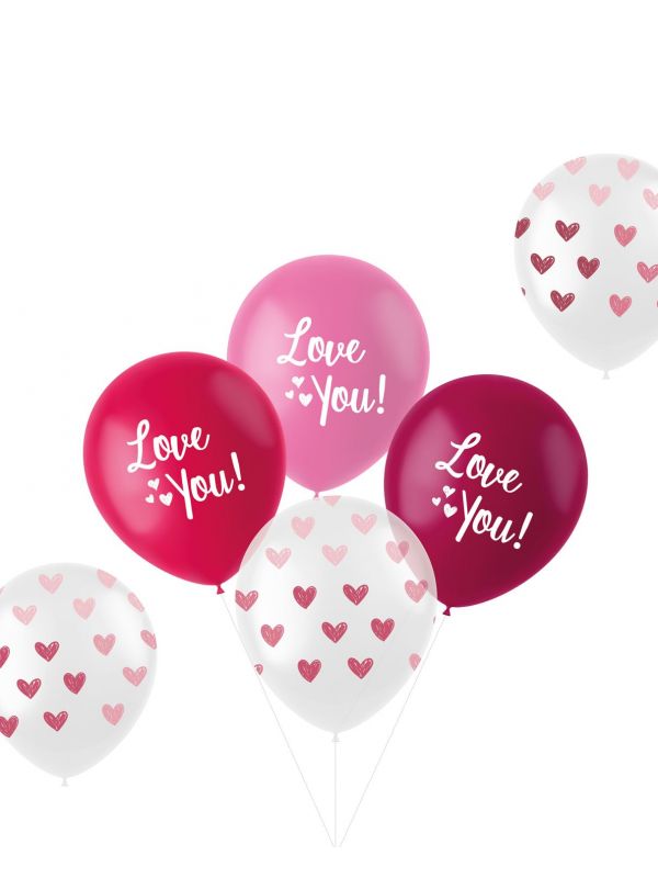 Roze 'love You' ballonnen set