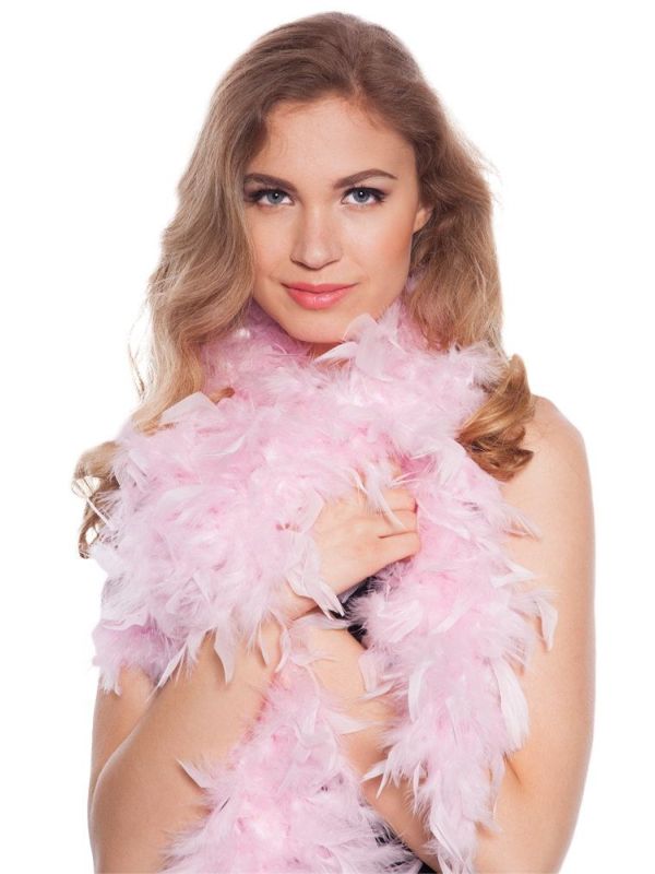 Roze luxe veren boa 180cm main product photo