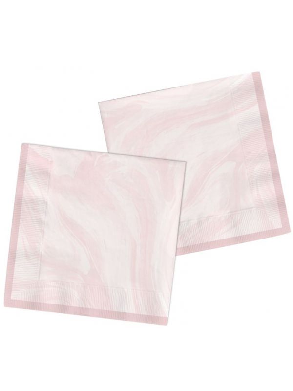 Roze marmer servetten